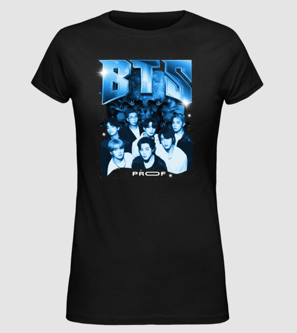 BTS model negru pe tricou