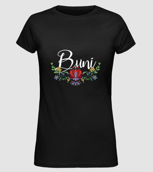Buni model negru pe tricou