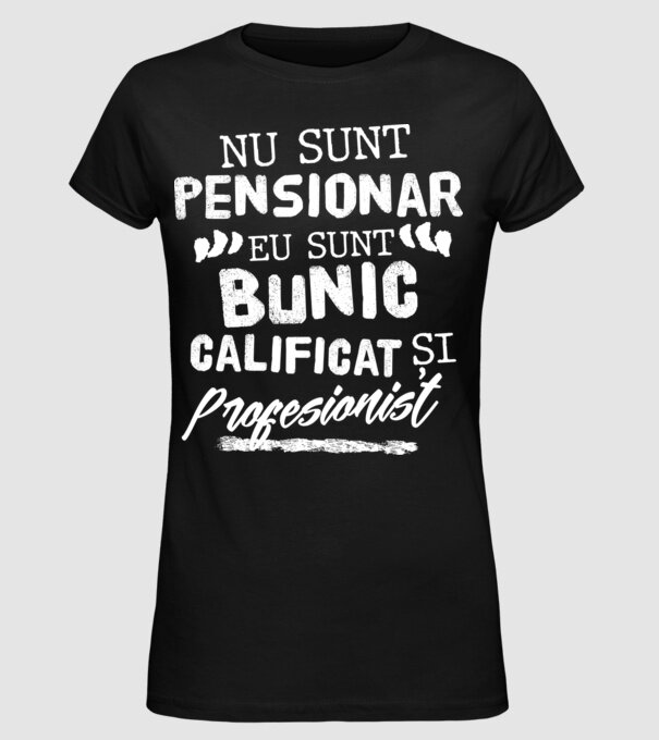 Bunicul profesionist model negru pe tricou