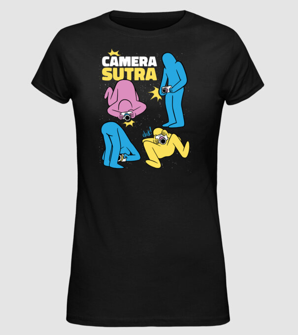 Camera sutra 2 model negru pe tricou