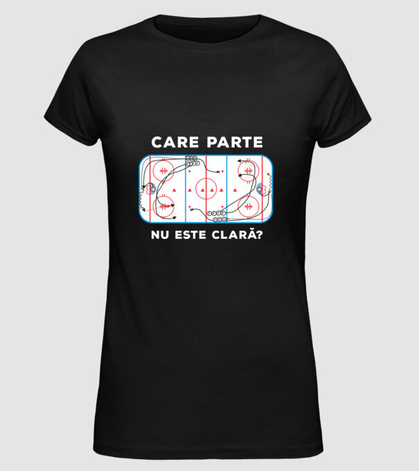 Care parte nu este clară? model negru pe tricou