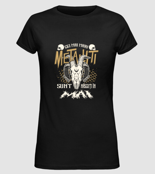 Cei mai mari metaliști sunt născuți în mai. model negru pe tricou