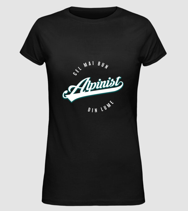 Cel mai bun alpinist din lume model negru pe tricou