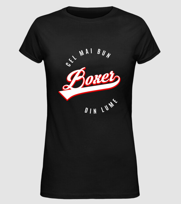 Cel mai bun boxer din lume model negru pe tricou