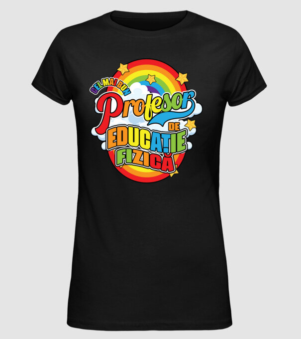 Cel mai bun educație fizică model negru pe tricou