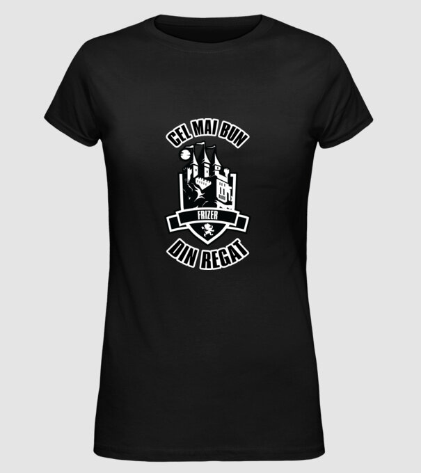 Cel mai bun frizer din regat model negru pe tricou