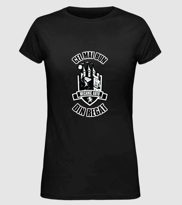 Cel mai bun mecanic auto din regat model negru pe tricou