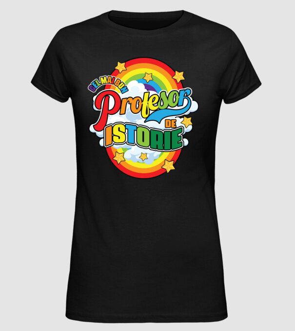 Cel mai bun profesor de istorie model negru pe tricou