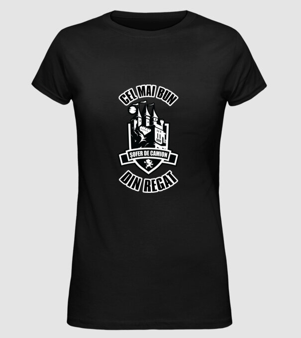 Cel mai bun șofer de camion din regat model negru pe tricou