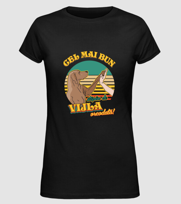Cel mai bun stăpân de vijla vreodată! model negru pe tricou
