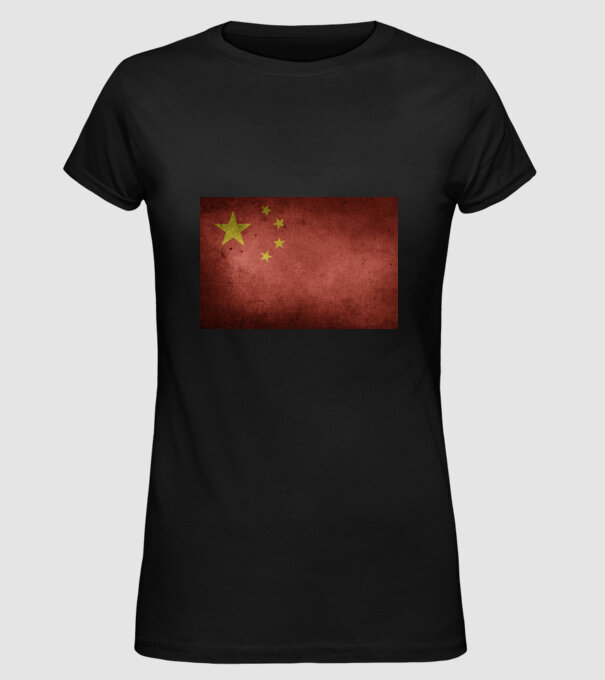 CHINA model negru pe tricou