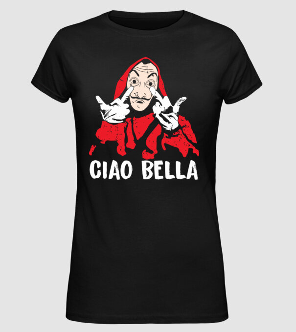 ciao bella dali model negru pe tricou
