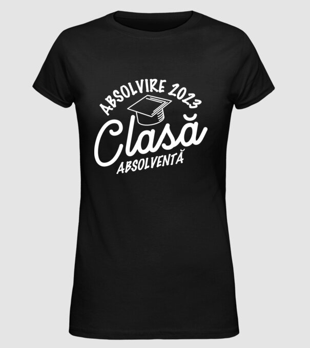 Clasă absolventă model negru pe tricou