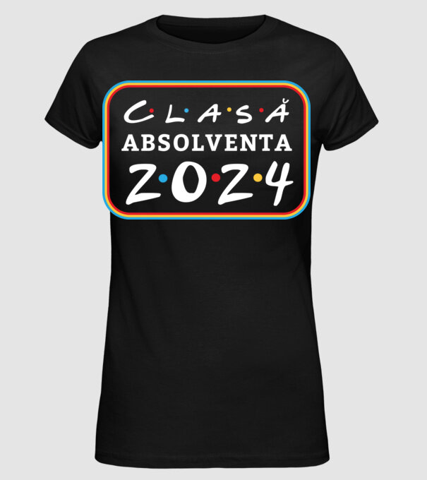 Clasă absolventă friends model negru pe tricou