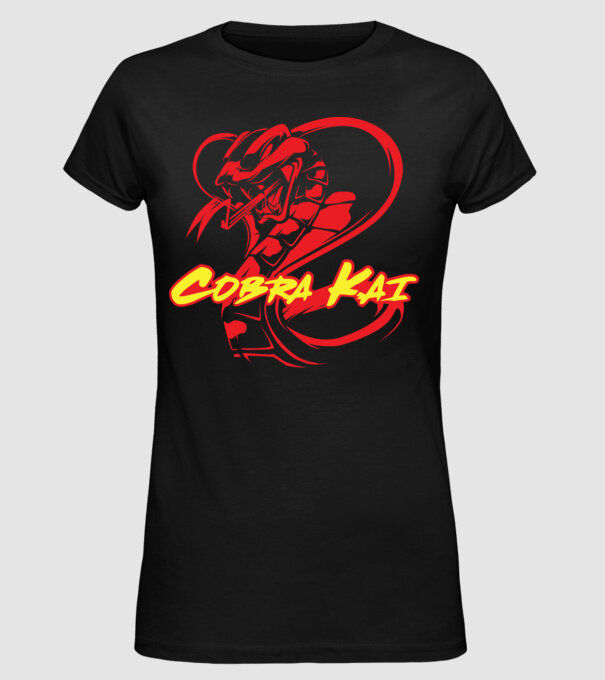 cobra kai simple model negru pe tricou