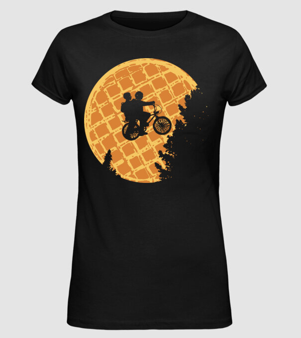 cookie moon stranger things model negru pe tricou