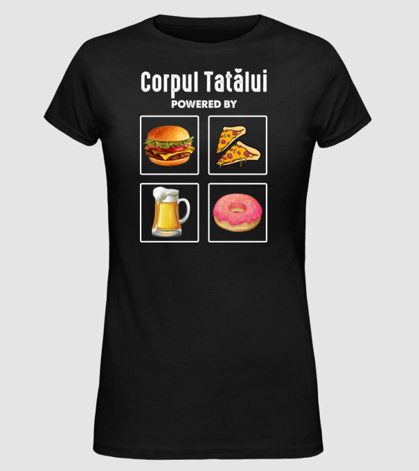 Corpul Tatălui model negru pe tricou