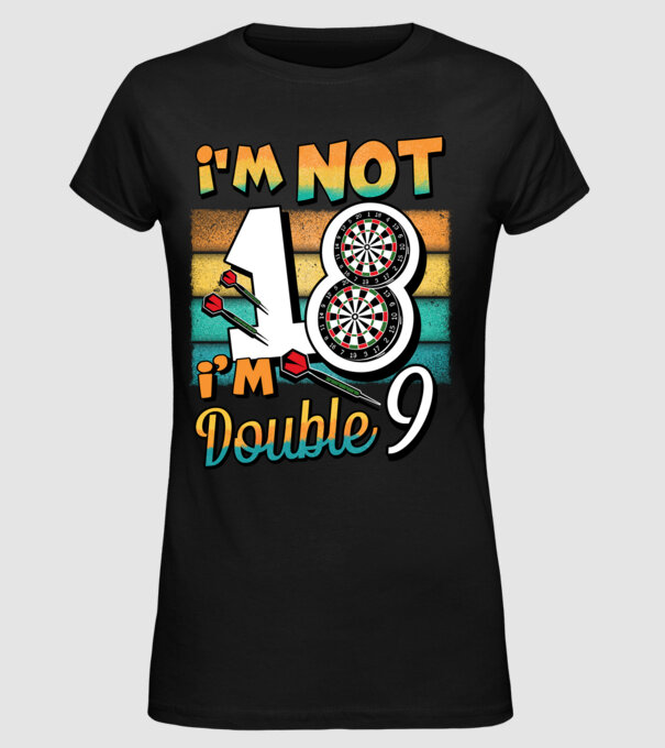 Darts Birthday 18 years old model negru pe tricou