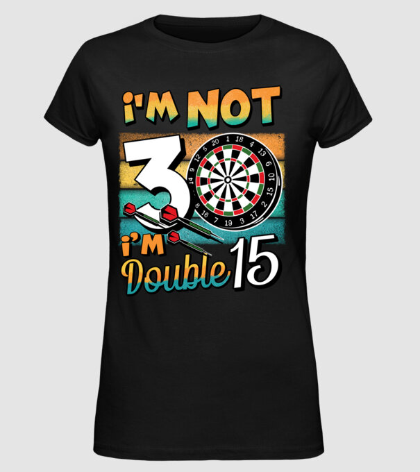 Darts Birthday 30 years old model negru pe tricou
