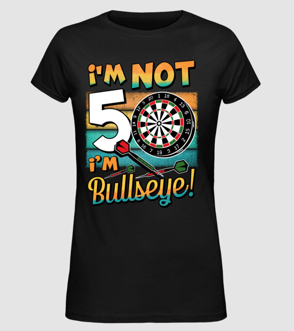 Darts Birthday 50 years old model negru pe tricou
