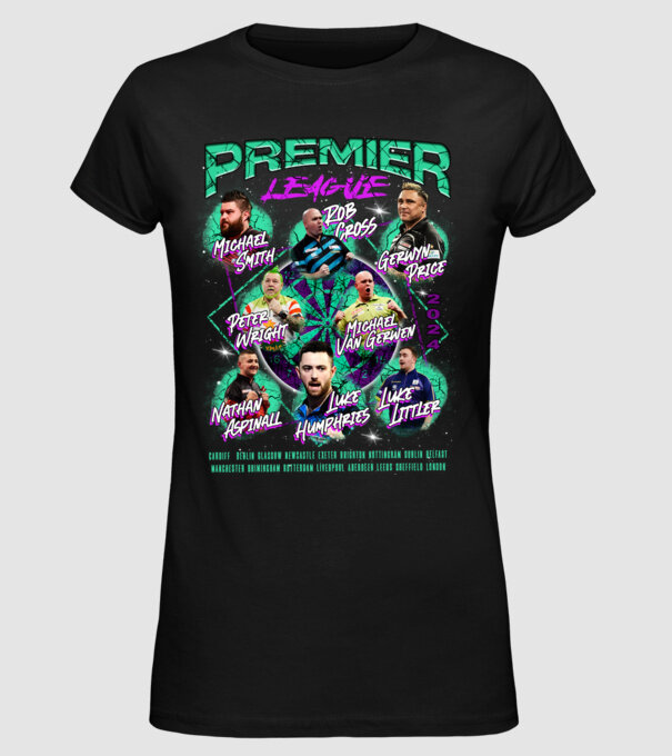 DARTS premier league 2024 model negru pe tricou