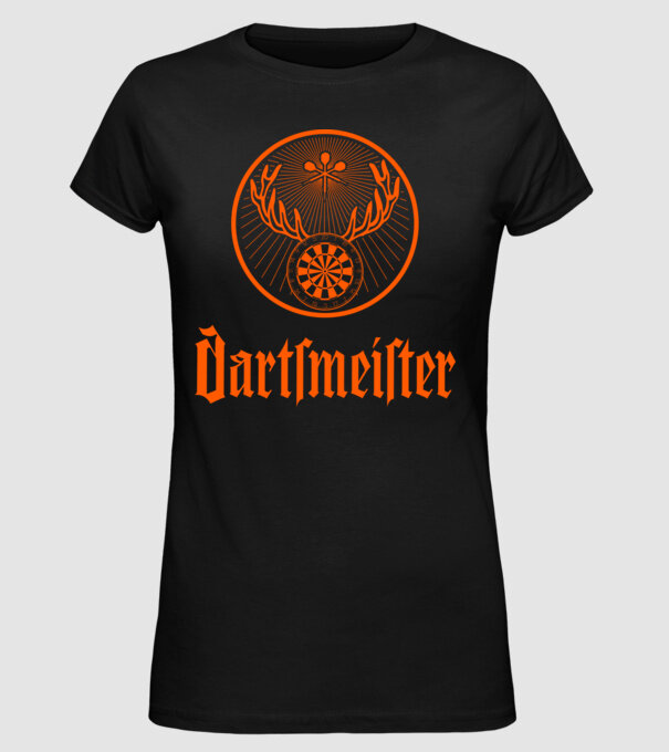 Dartsmeister Dark model negru pe tricou