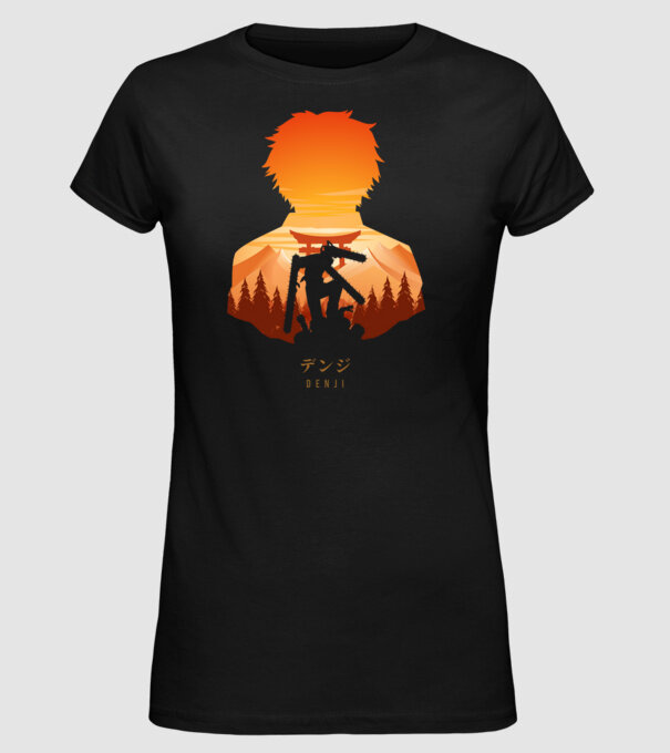 Denji model negru pe tricou