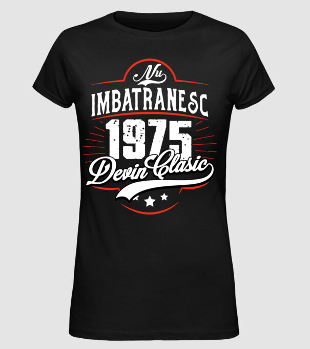 Devin Clasic - 1975 model negru pe tricou