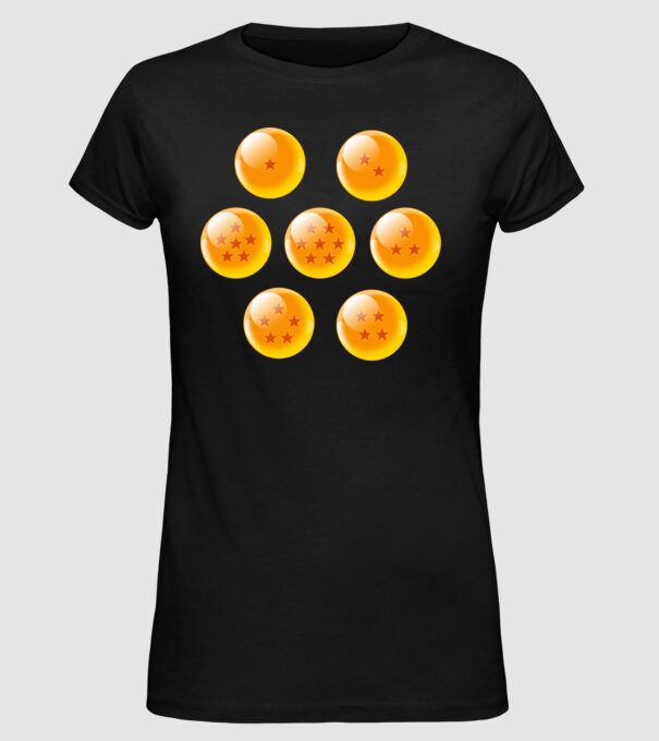 dragonballs model negru pe tricou