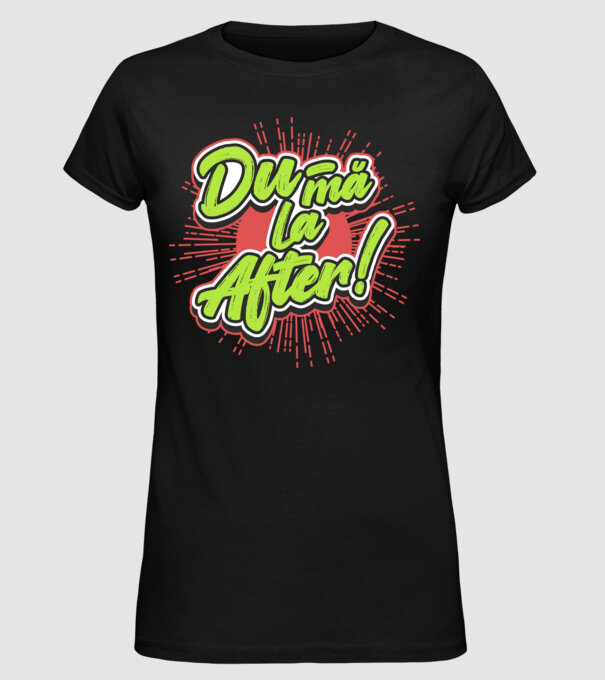 Du-mă la After model negru pe tricou