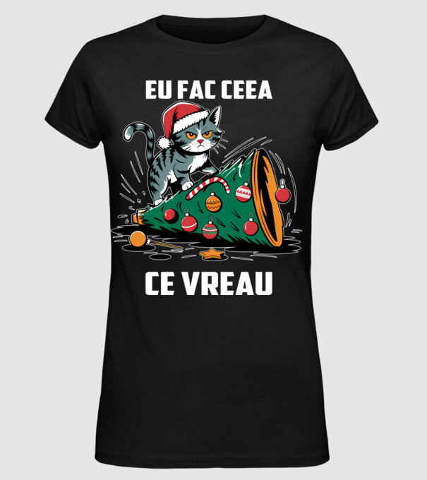 Eu fac ceea ce vreau Negru model negru pe tricou