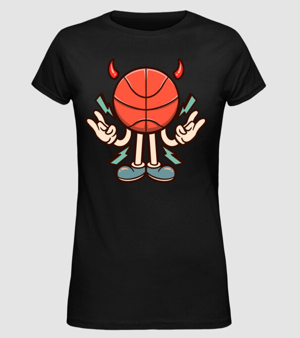 Evil basketball model negru pe tricou