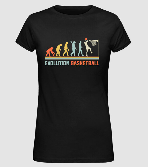 Evolution basketball model negru pe tricou