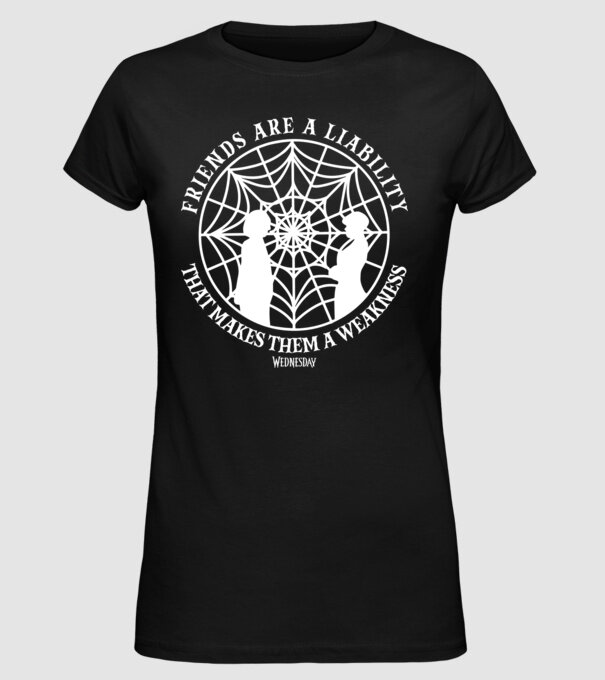  Friends are liability model negru pe tricou