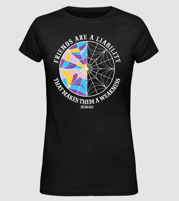 Friends are liability model negru pe tricou