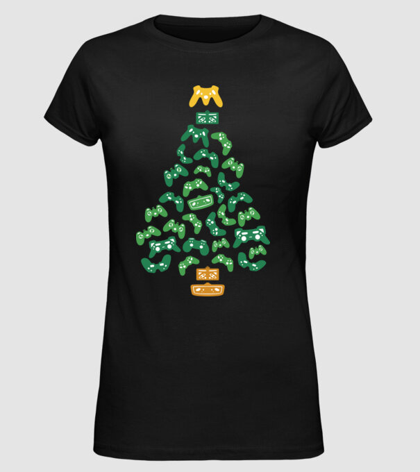 Gamer tree model negru pe tricou