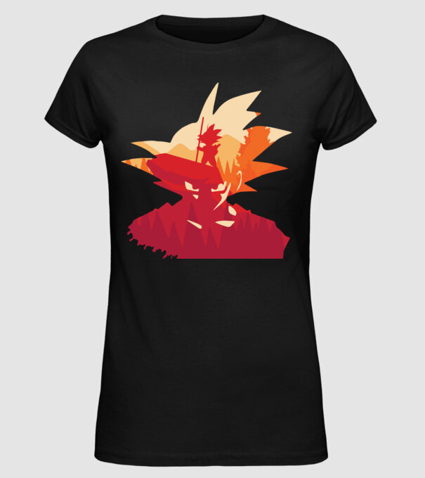 goku head model negru pe tricou