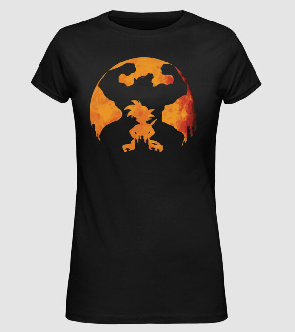goku sunset model negru pe tricou