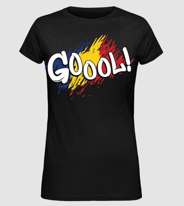 GOOOL model negru pe tricou