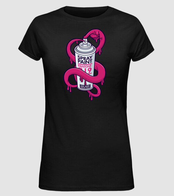 Graffiti model negru pe tricou