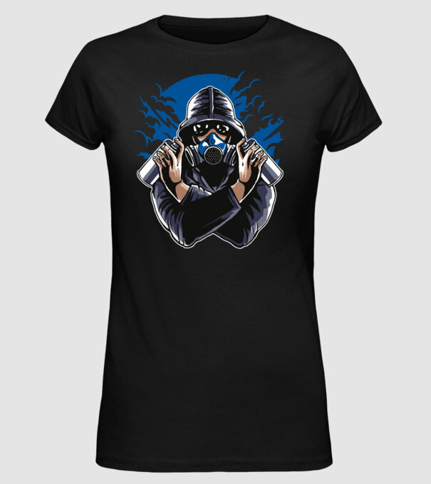 Graffiti model negru pe tricou