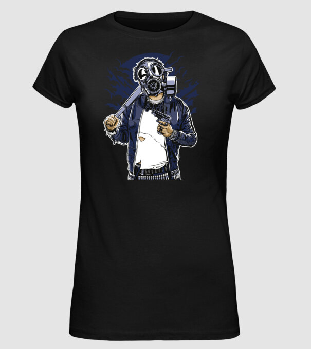 Graffiti model negru pe tricou