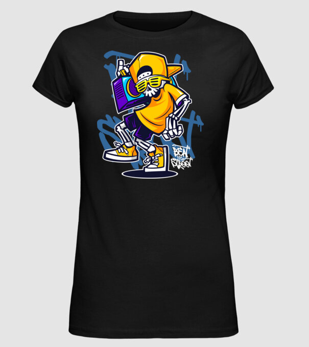Graffiti model negru pe tricou