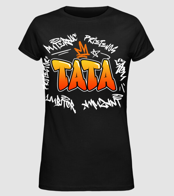 Graffiti apa fehér RO model negru pe tricou