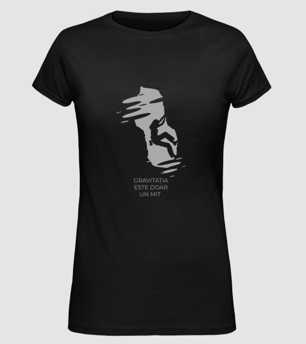 gravitația este doar un mit model negru pe tricou