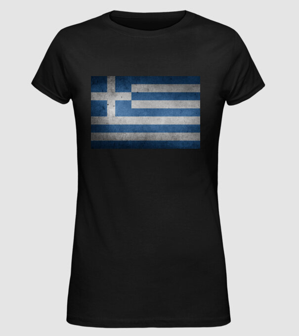 GREECE model negru pe tricou