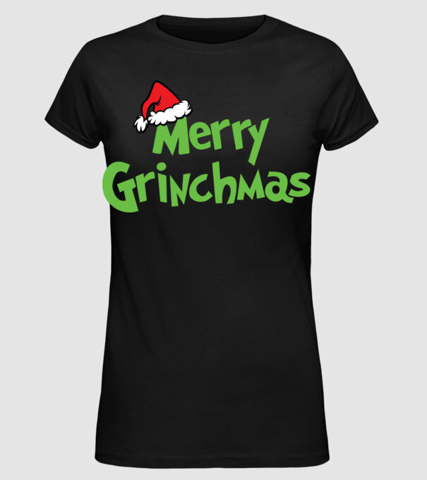Grinchmas model negru pe tricou