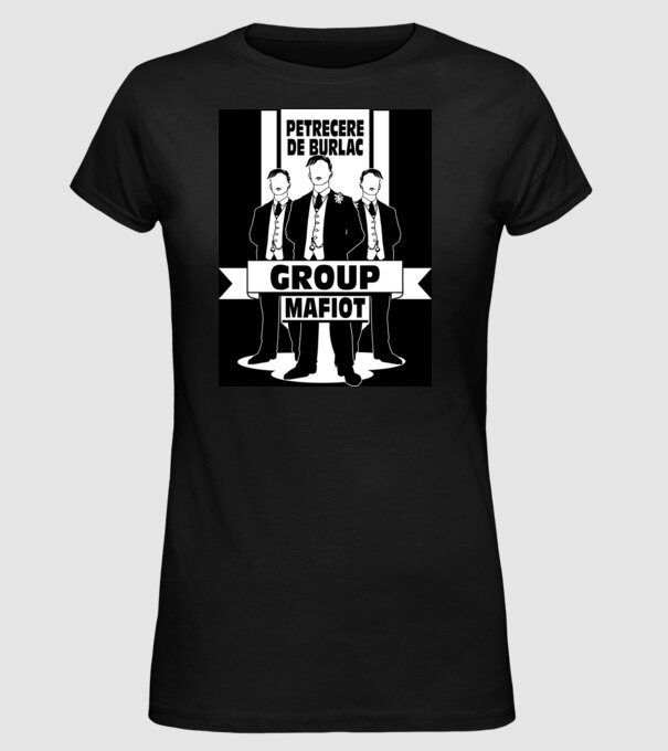 Group Mafiot model negru pe tricou