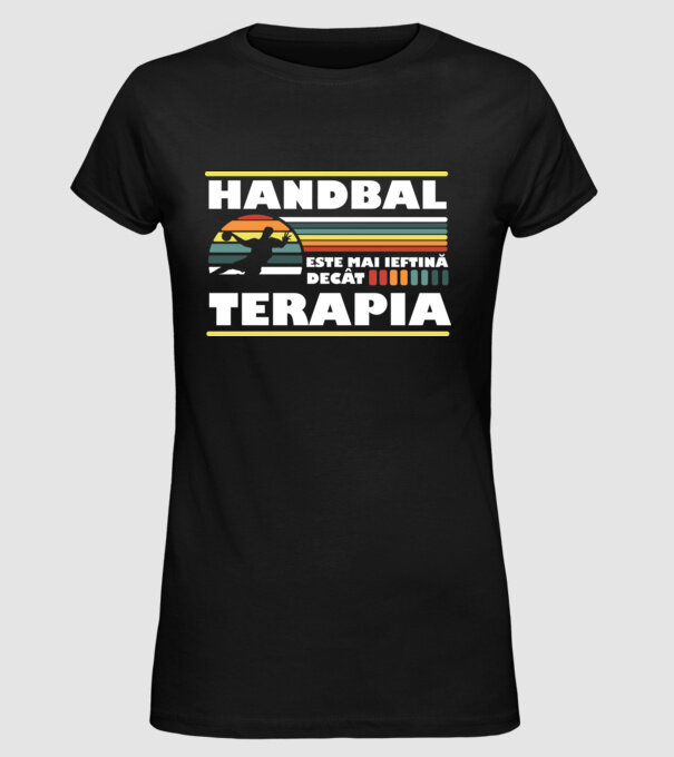 Handbal terapia model negru pe tricou