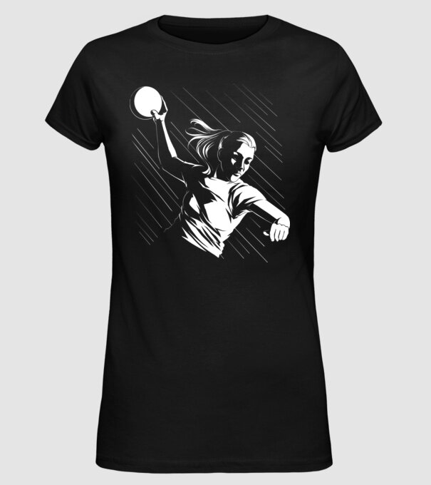 Handballer model negru pe tricou